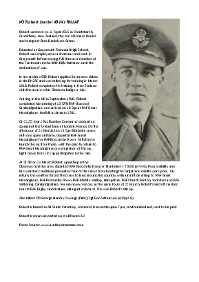A preview of a PDF biography for Daniel, Robert